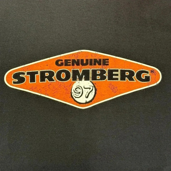Stromberg 97 Shirt Mens Medium Hot Rod Black Orange Short Sleeve Graphic Tee - Picture 4 of 8